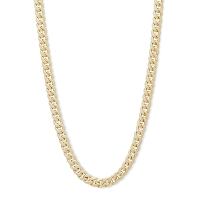 14K Semi-Solid Gold Miami Curb Chain - 22"