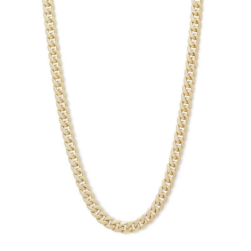 14K Semi-Solid Gold Miami Curb Chain - 22"