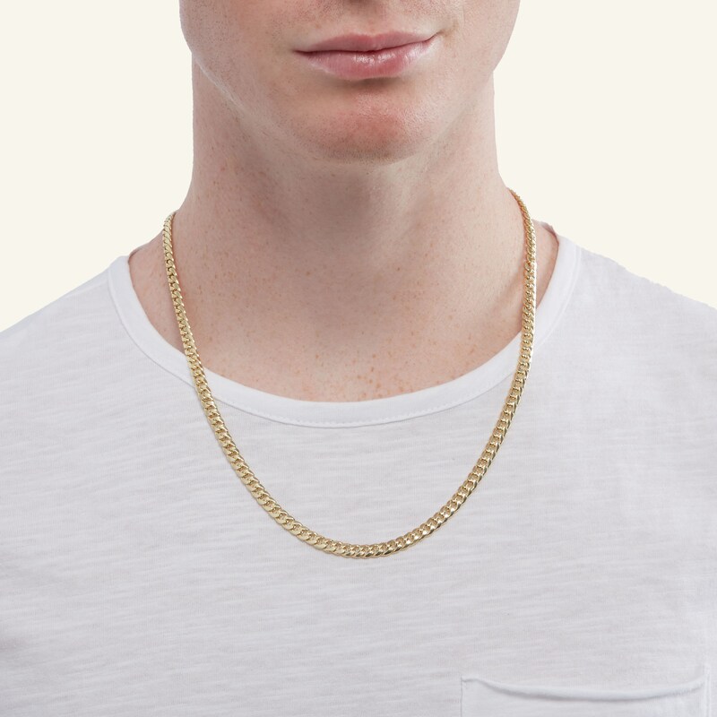 Main Image 4 of 14K Semi-Solid Gold Miami Curb Chain - 22"