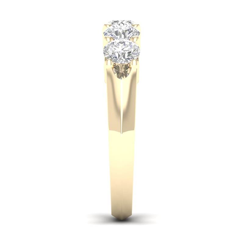 ​​​​​​​​​​​​​​10K Solid Gold 1 CT. T.W. Lab-Created Diamond Five Stone Ring