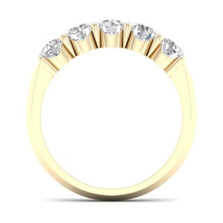 10K Solid Gold 1 CT. T.W. Lab-Grown Diamond Five Stone Ring