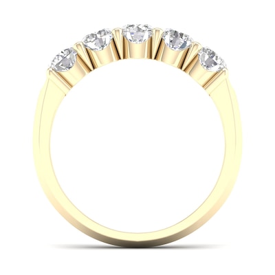 10K Solid Gold 1 CT. T.W. Lab-Grown Diamond Five Stone Ring