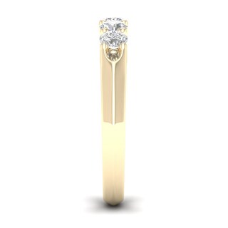 10K Solid Gold 1/ CT. T.W. Lab-Grown Diamond Five Stone Ring