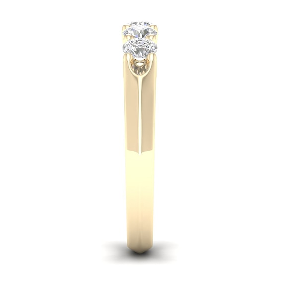10K Solid Gold 1/ CT. T.W. Lab-Grown Diamond Five Stone Ring