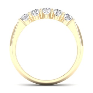 10K Solid Gold 1/ CT. T.W. Lab-Grown Diamond Five Stone Ring