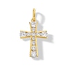 Thumbnail Image 1 of 14K Solid Gold CZ Graduated Stone Cross Charm