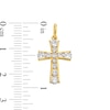 Thumbnail Image 4 of 14K Solid Gold CZ Graduated Stone Cross Charm