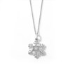Thumbnail Image 1 of Sterling Silver 1/20 CT. T.W. Diamond Snowflake Pendant - 18"