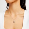 Thumbnail Image 2 of Sterling Silver 1/20 CT. T.W. Diamond Snowflake Pendant - 18"