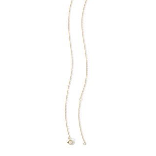 14K Semi-Solid Gold CZ Love Knot Pendant - 16" + 2"