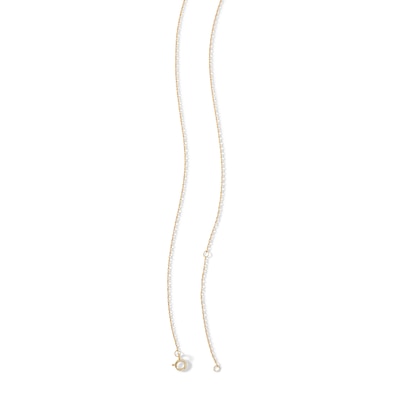 14K Semi-Solid Gold CZ Love Knot Pendant - 16" + 2"