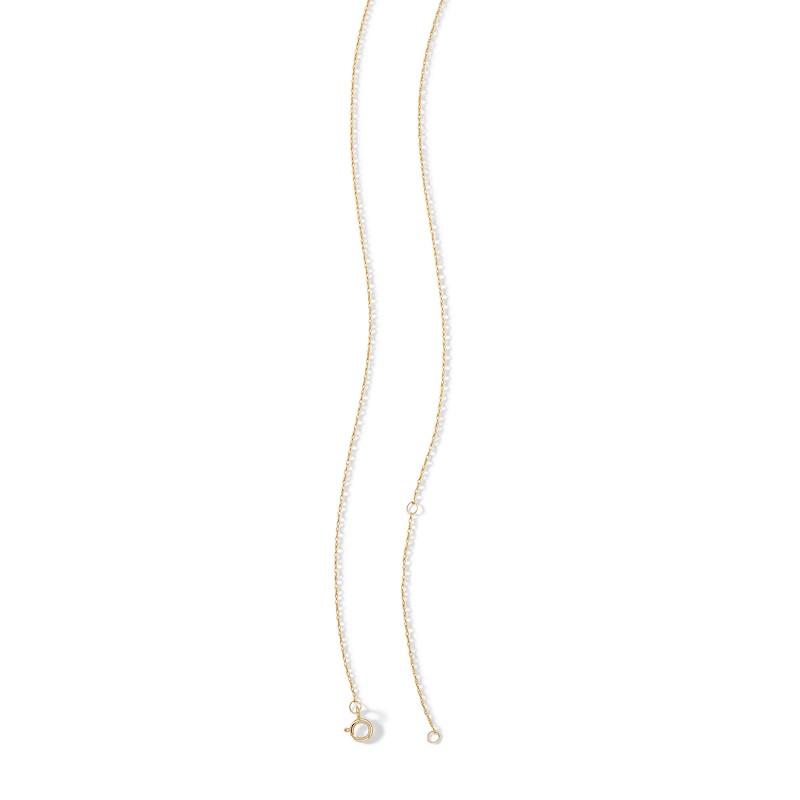 Main Image 3 of 14K Semi-Solid Gold CZ Love Knot Pendant - 16" + 2"