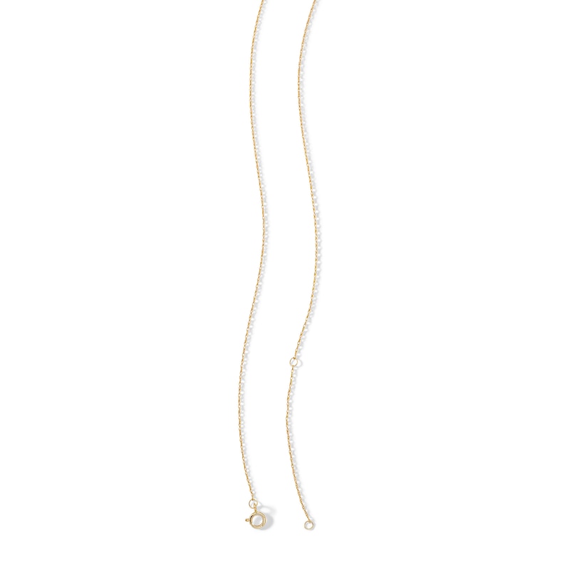 14K Semi-Solid Gold CZ Love Knot Necklace