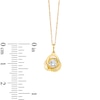 Thumbnail Image 3 of 14K Semi-Solid Gold CZ Love Knot Necklace