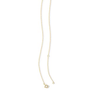 10K Semi-Solid Gold CZ Champagne Halo Necklace