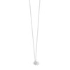Thumbnail Image 1 of ​​​​​​​10K Semi-Solid White Gold CZ Halo Pendant - 16" + 2"