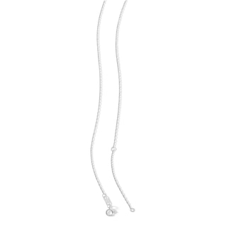 10K Semi-Solid White Gold CZ Halo Pendant - 16" + 2"