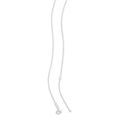 10K Semi-Solid White Gold CZ Halo Pendant - 16" + 2"