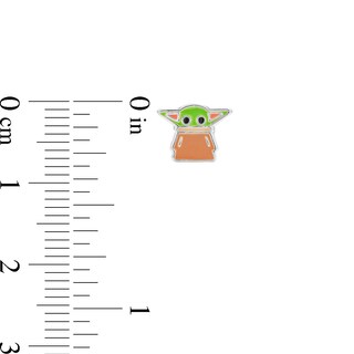 Child's Sterling Silver Enamel ©Disney Star Wars Yoda Studs