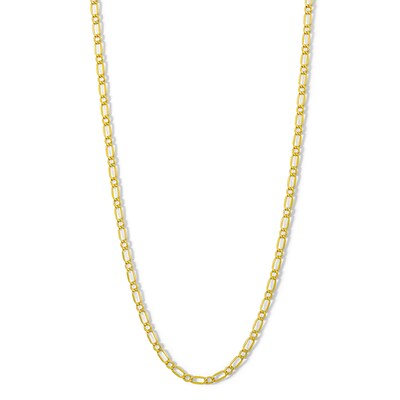 10K Hollow Gold Figaro Chain - 20"