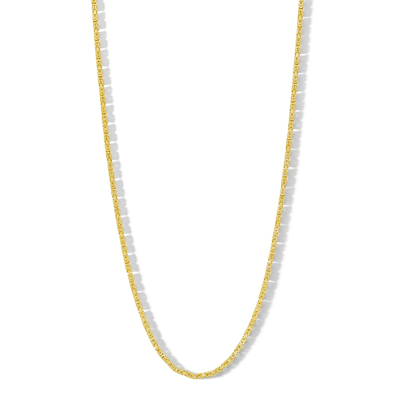 10K Hollow Gold Byzantine Chain - 20"