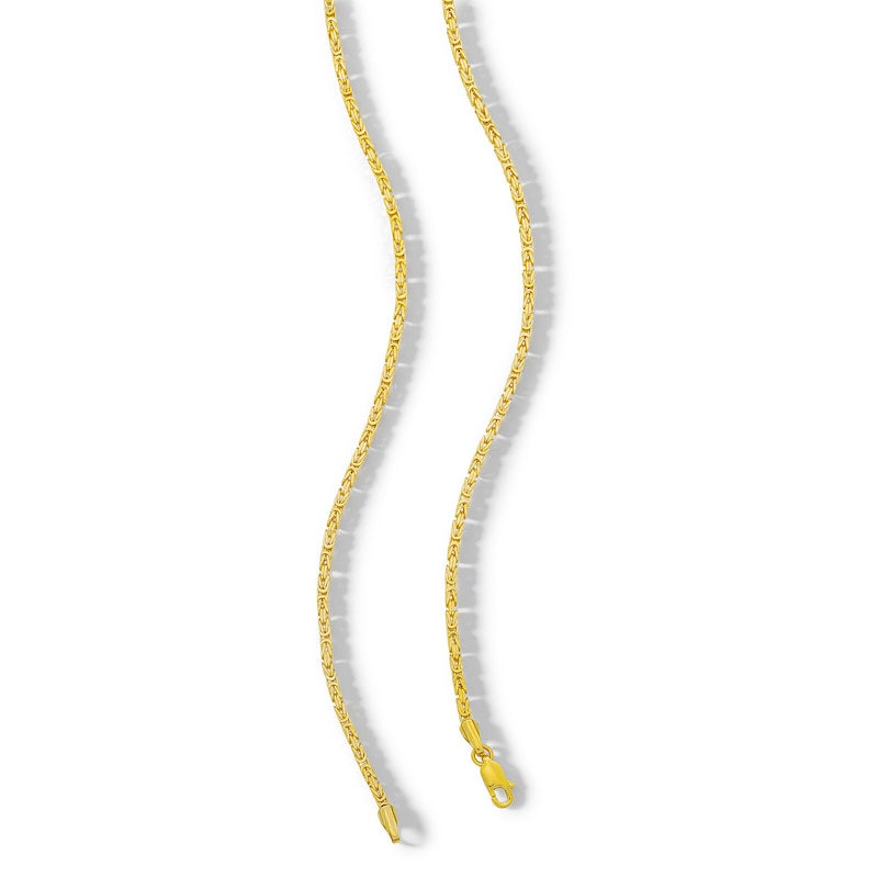 Main Image 3 of ​​​​​​​10K Hollow Gold Byzantine Chain - 20"