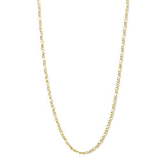 10K Hollow Gold Figaro Chain - 20"