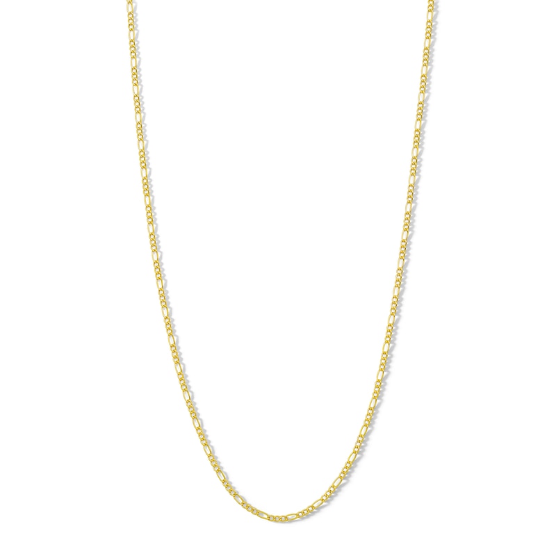 10K Hollow Gold Figaro Chain - 20"