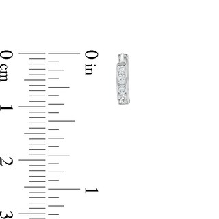 10K Solid White Gold CZ Studs and Huggies Set