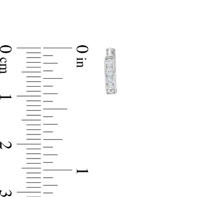 10K Solid White Gold CZ Studs and Huggies Set