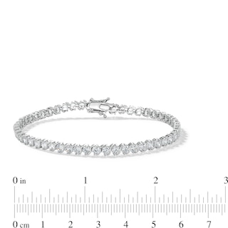 10K Solid White Gold CZ Tennis Bracelet