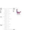 Child's Sterling Silver Pink CZ Llama Studs
