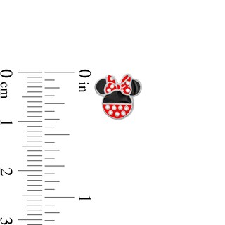 Child's Sterling Silver Enamel ©Disney Minnie Mouse Studs