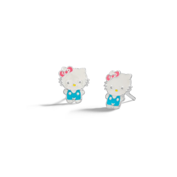Child's Sterling Silver Enamel Hello Kitty® Studs