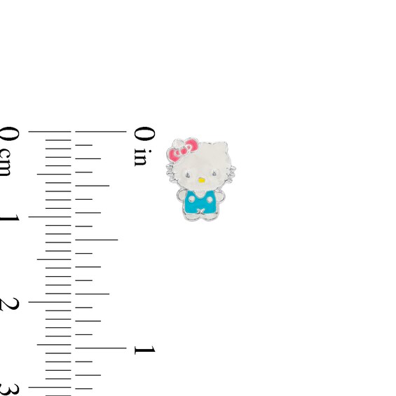 Child's Sterling Silver Enamel Hello Kitty® Studs
