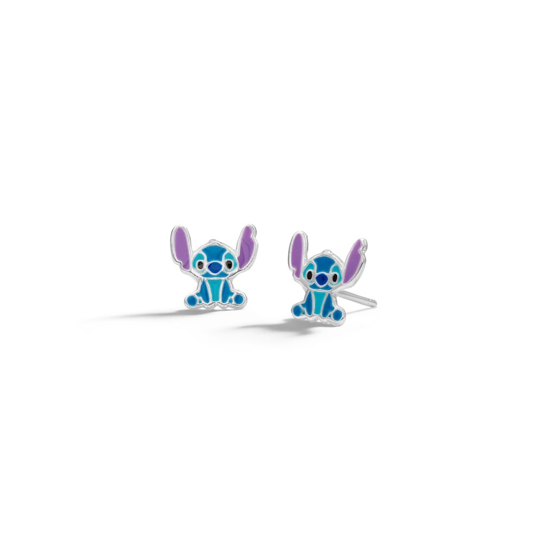 Child's Sterling Silver Enamel ©Disney Stitch Studs