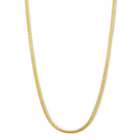 ​​​​​​​10K Hollow Gold Tight Curb Chain - 20"