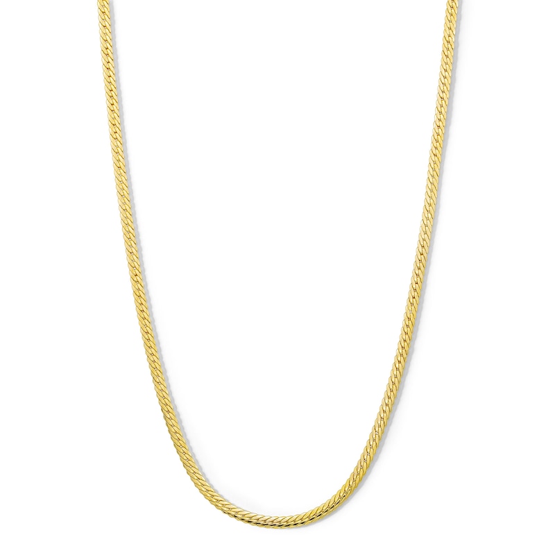 10K Hollow Gold Tight Curb Chain - 20"