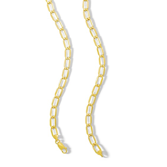 ​​​​​​​10K Hollow Gold Woven Link Chain - 22"