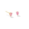 Thumbnail Image 0 of 10K Solid Gold Pink CZ Pear Studs