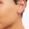 Thumbnail Image 2 of 14K Gold Pink CZ Heart Studs