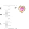 Thumbnail Image 3 of 14K Gold Pink CZ Heart Studs