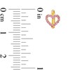 Thumbnail Image 3 of 10K Solid Gold CZ Pink Open Heart Huggies
