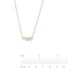 Thumbnail Image 3 of 10K Solid Gold CZ Three Hearts Necklace
