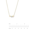 Thumbnail Image 4 of 10K Solid Gold CZ Three Hearts Pendant - 17" + 1"