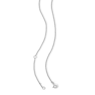 Solid ​​​​​​​Sterling Silver CZ Baguette Heart Pendant Necklace - 16" + 2"