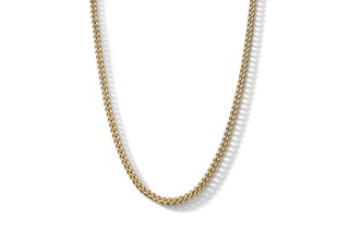 10K Hollow Gold Diamond-Cut Franco Chain Made in Italy - 22"