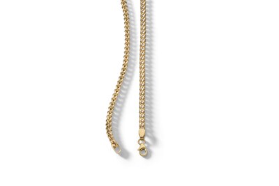 10K Hollow Gold Diamond-Cut Franco Chain Made in Italy - 22"