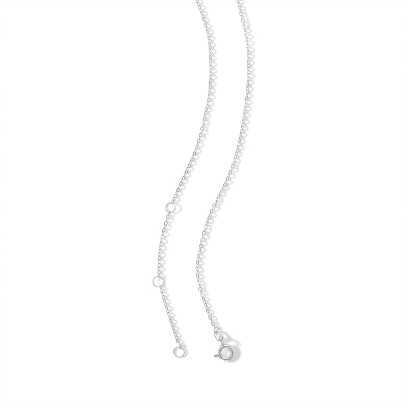 Sterling Silver CZ Pavé Heart Necklace