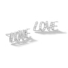 Thumbnail Image 1 of ​​​​​​​Sterling Silver CZ LOVE Studs